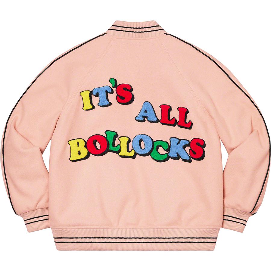 Supreme Jamie Reid Supreme It's All Bollocks Varsity Jacket (SS21) - $368