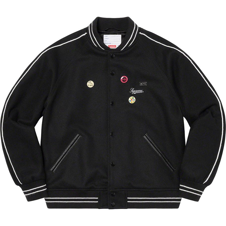 Supreme Jamie Reid Supreme It's All Bollocks Varsity Jacket (SS21) - $368