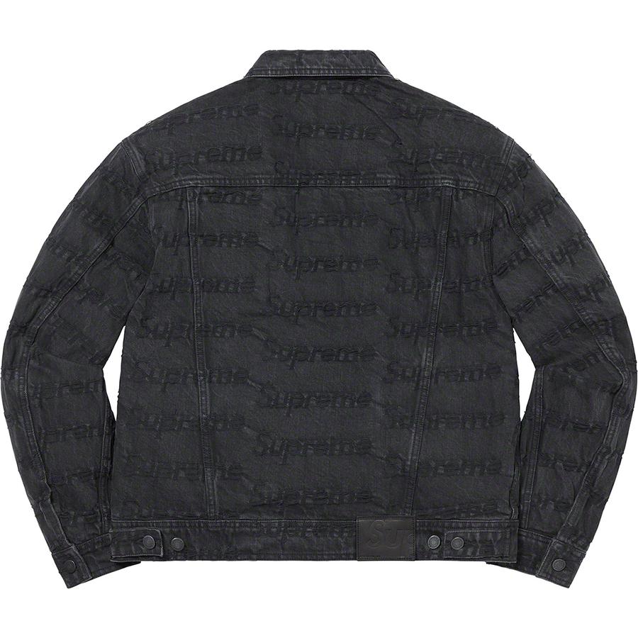 Supreme Frayed Logos Denim Trucker Jacket (SS21) - $238
