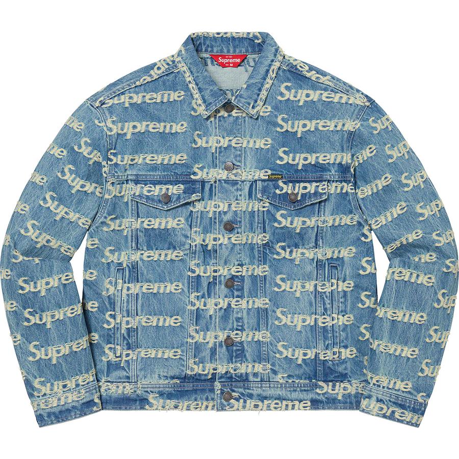 Supreme Frayed Logos Denim Trucker Jacket (SS21) - $238