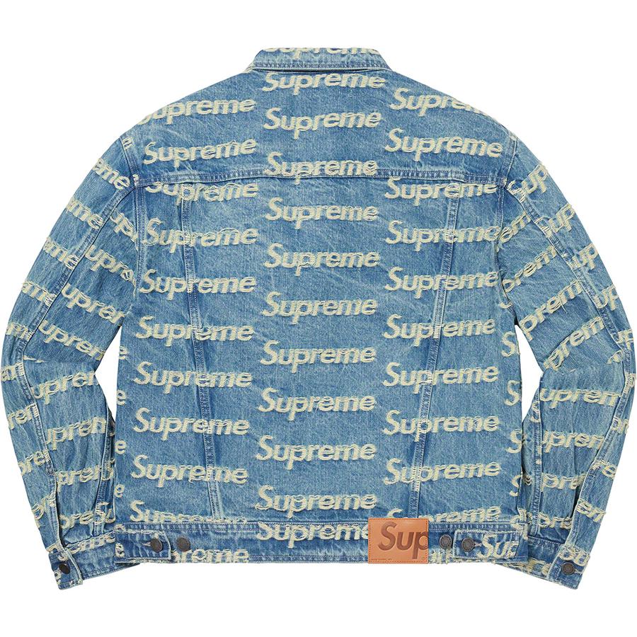 Supreme Frayed Logos Denim Trucker Jacket (SS21) - $238