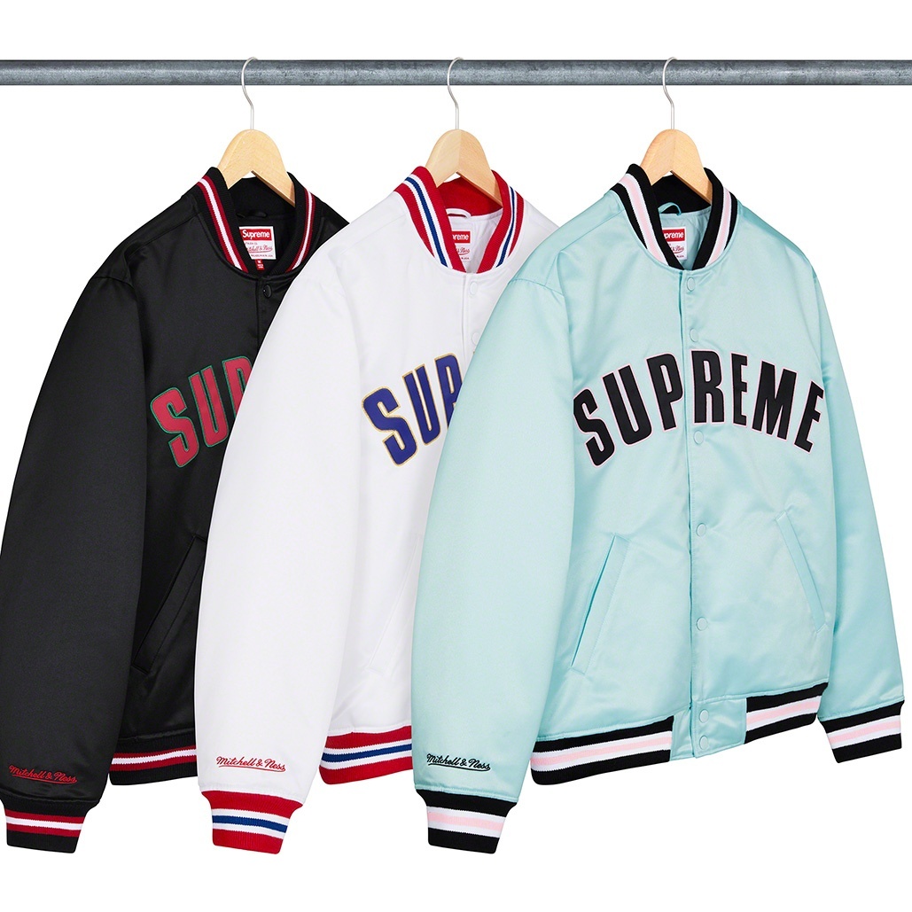 Supreme Supreme Mitchell & Ness Satin Varsity Jacket (SS21) - $248