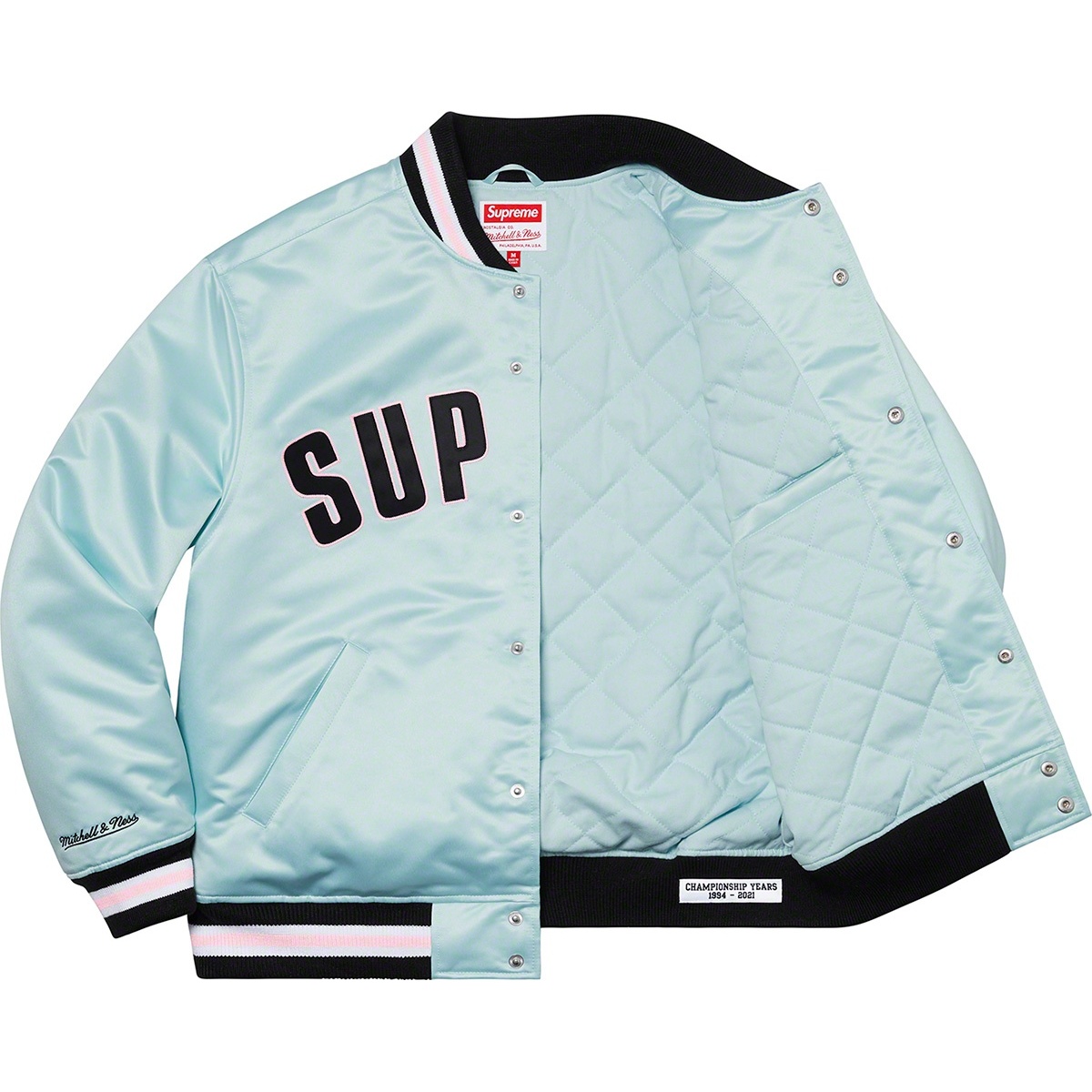 Supreme Supreme Mitchell & Ness Satin Varsity Jacket (SS21) - $248
