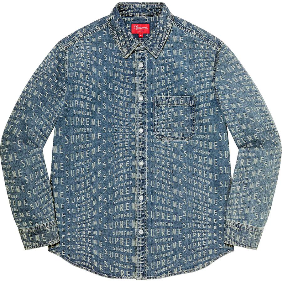 Supreme Warp Jacquard Logos Denim Shirt (SS21) - $148