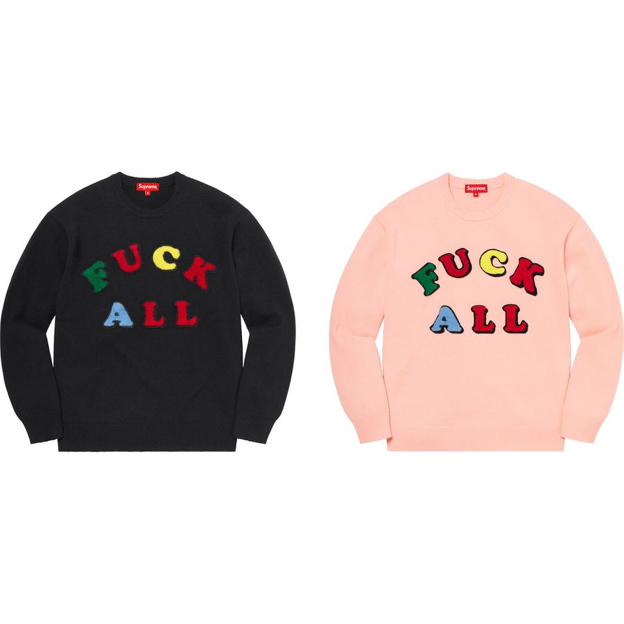 Supreme Jamie Reid Supreme Fuck All Sweater (SS21) - $168