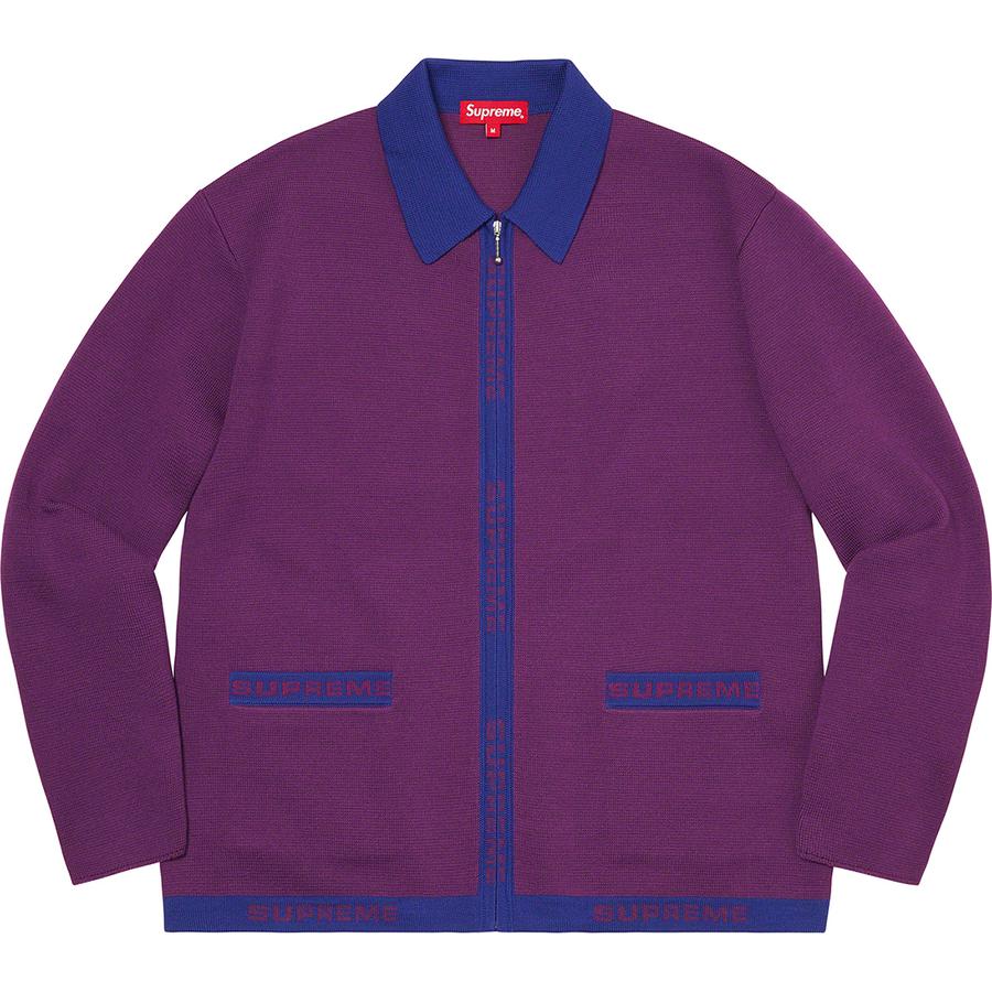 Supreme Logo Trim Zip Up Cardigan (SS21) - $168
