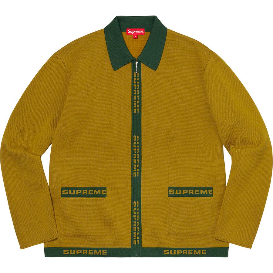 Supreme Logo Trim Zip Up Cardigan (SS21) - $168