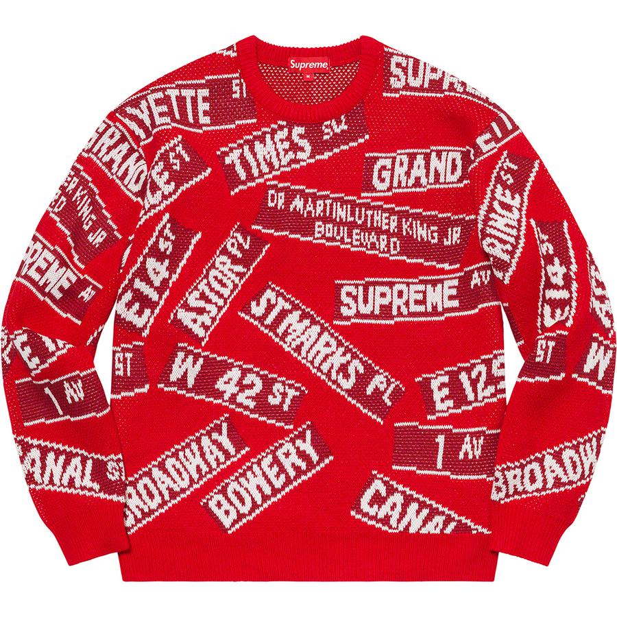 Supreme Street Signs Sweater (SS21) - $158