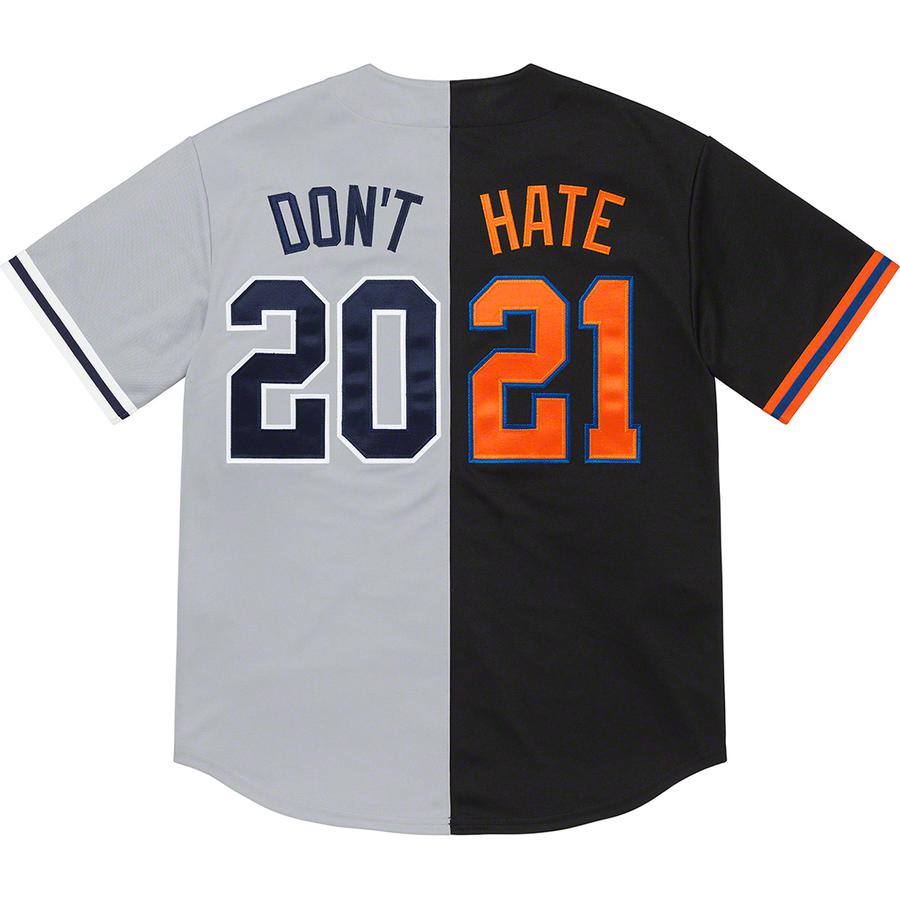 Supreme Don't Hate Baseball Jersey (SS21) - $138