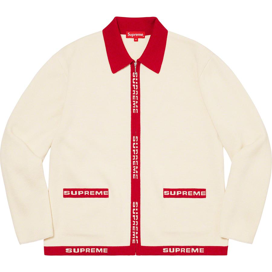 Supreme Logo Trim Zip Up Cardigan (SS21) - $168