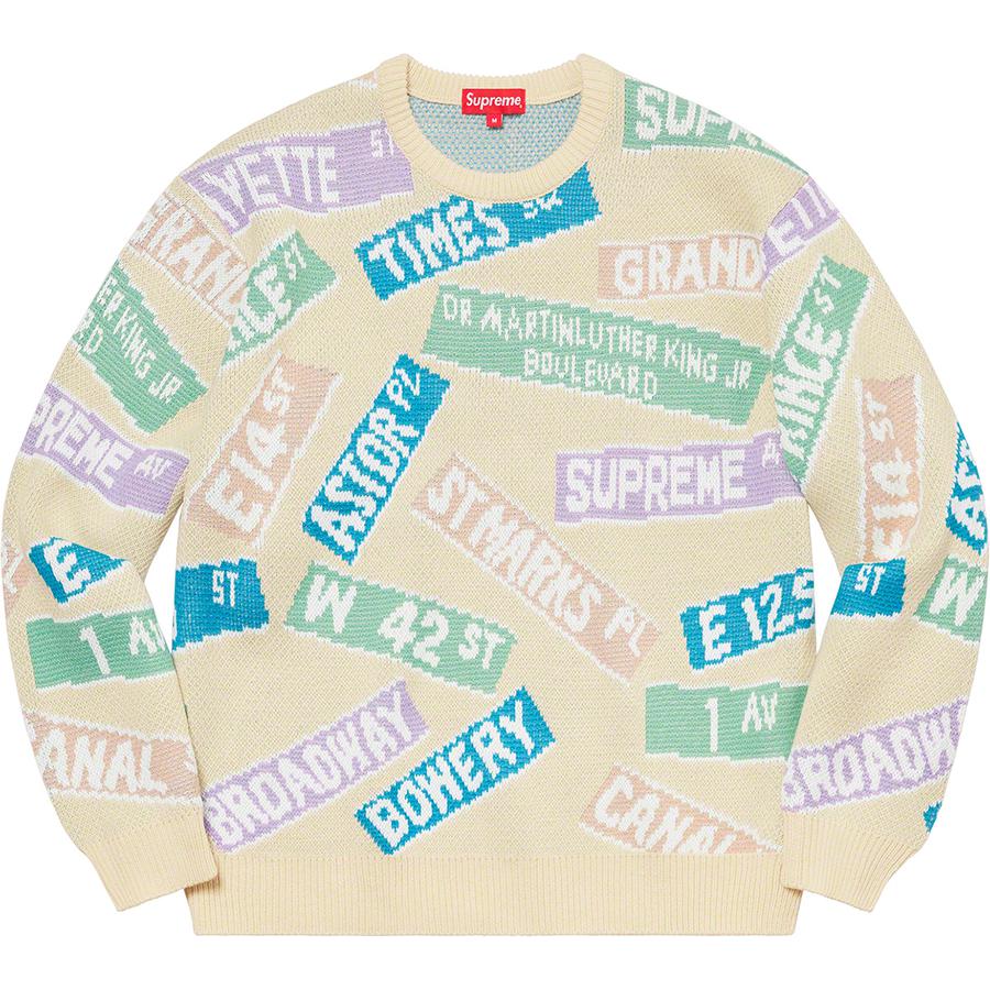 Supreme Street Signs Sweater (SS21) - $158