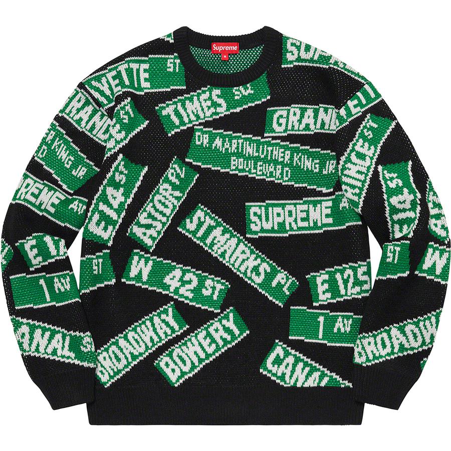 Supreme Street Signs Sweater (SS21) - $158