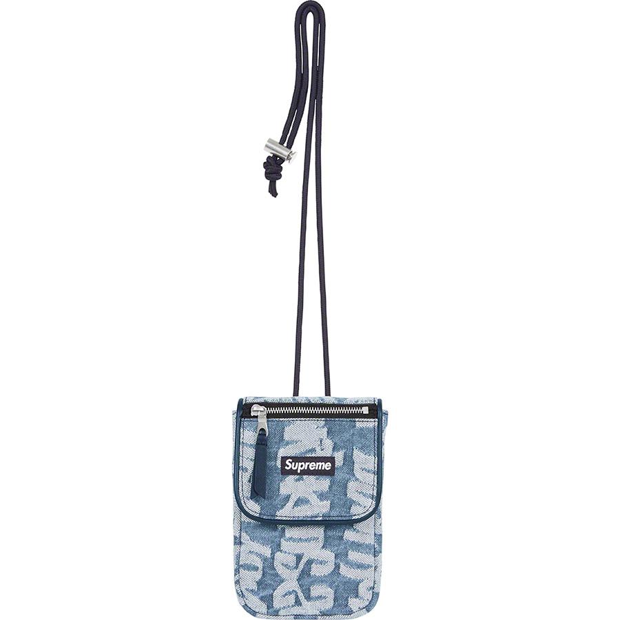 Supreme Fat Tip Jacquard Denim Neck Pouch (SS22) - $68