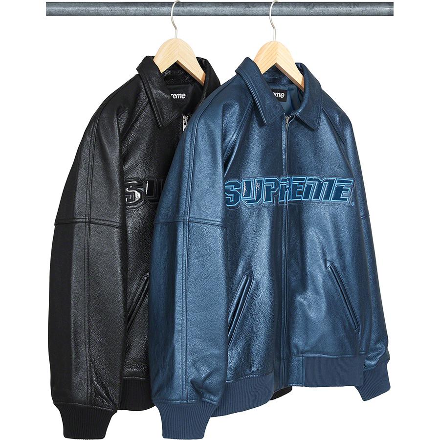 Supreme Silver Surfer Leather Varsity Jacket (SS22) - $798