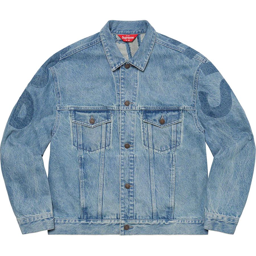 Supreme Inset Logo Denim Trucker Jacket (SS22) - $278