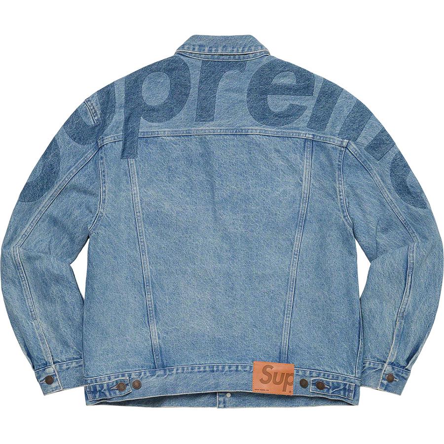 Supreme Inset Logo Denim Trucker Jacket (SS22) - $278