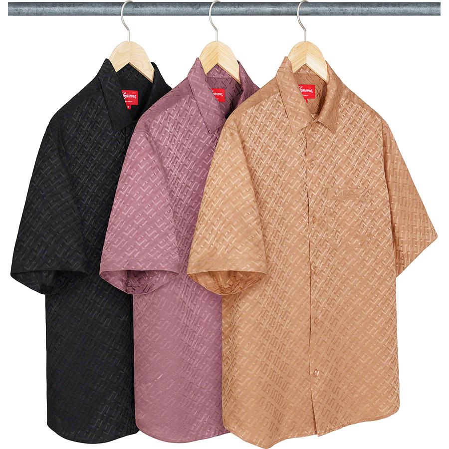 Supreme Tonal Monogram Silk S S Shirt (SS22) - $158