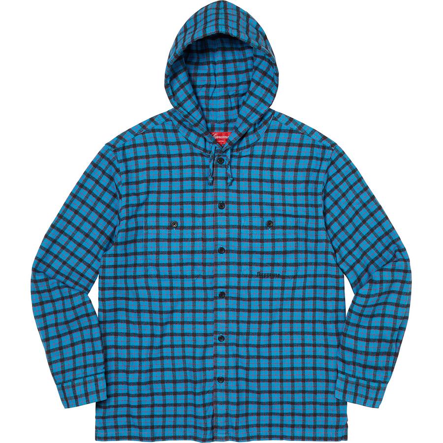 Supreme Mini Plaid Hooded Shirt (SS22) - $138
