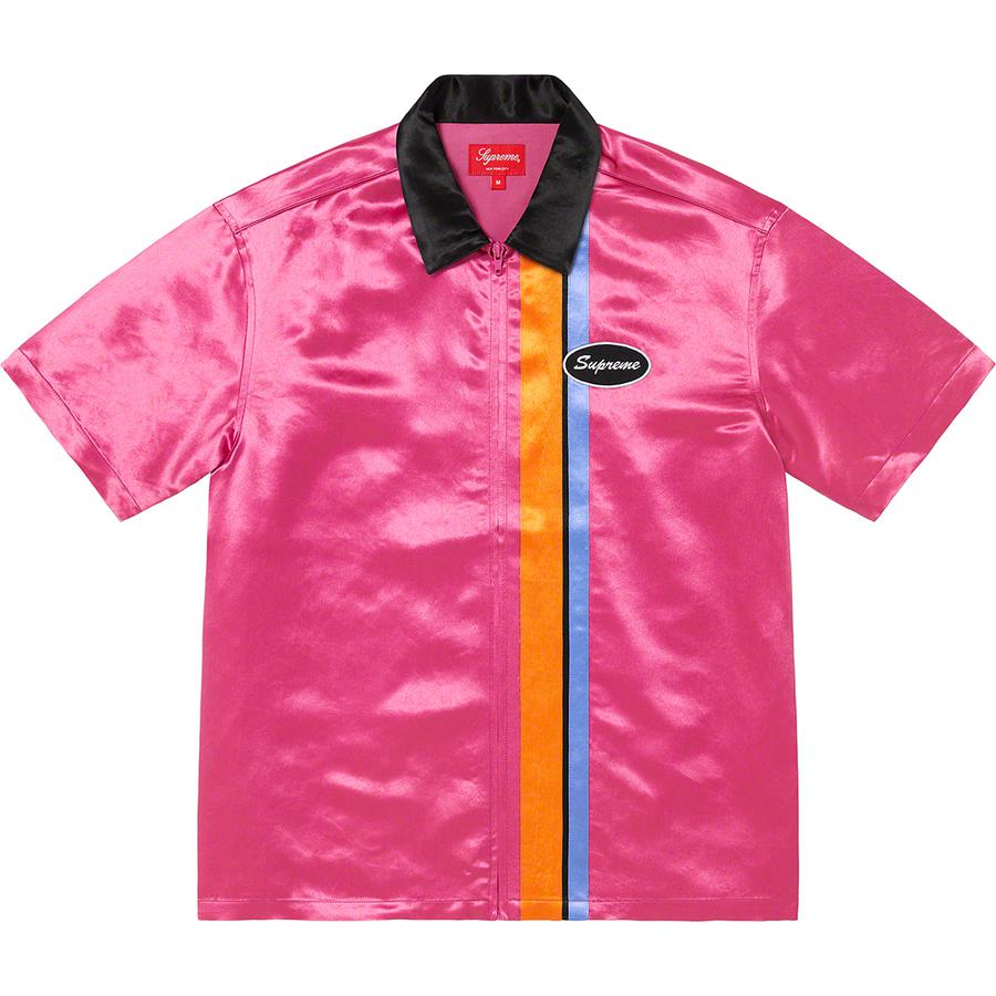 Supreme Satin Zip Up S S Work Shirt (SS22) - $148