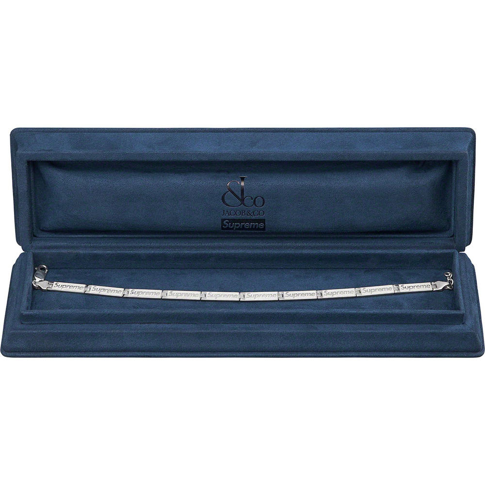 Supreme Supreme Jacob & Co Logo Link Bracelet (Sterling Silver) (SS23) - [hidden] - $548