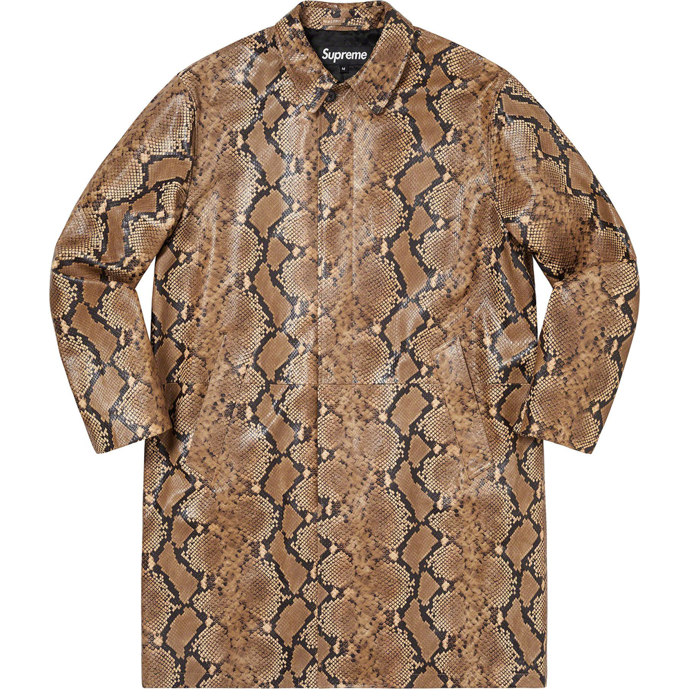 Supreme Leather Snake Trench Coat (SS23) - $1198