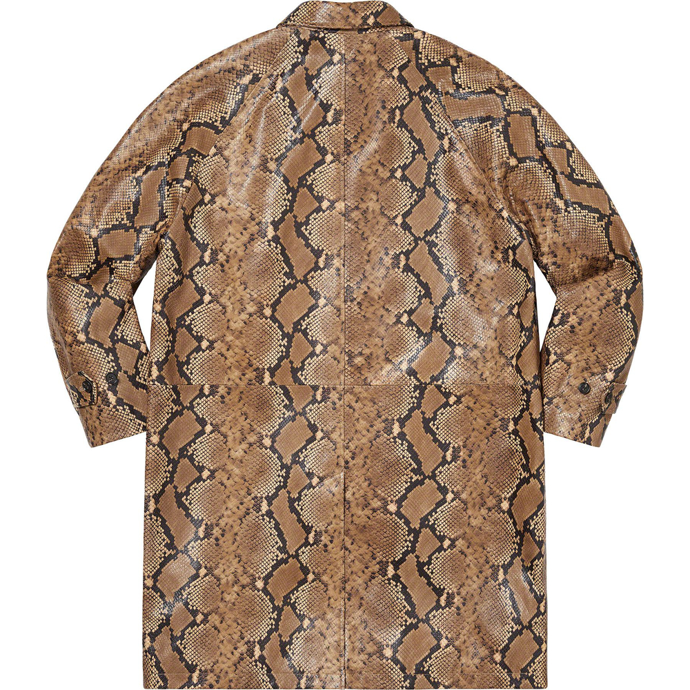 Supreme Leather Snake Trench Coat (SS23) - $1198