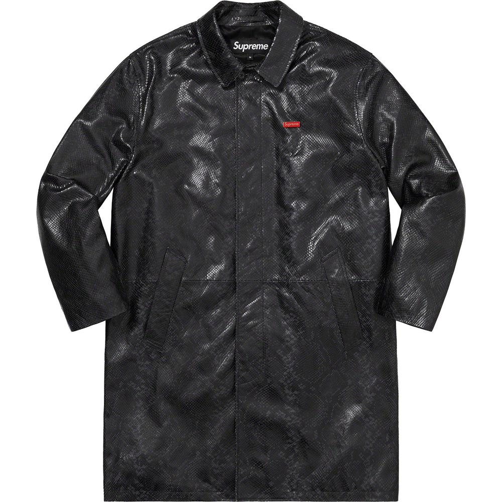 Supreme Leather Snake Trench Coat (SS23) - [hidden] - $1198