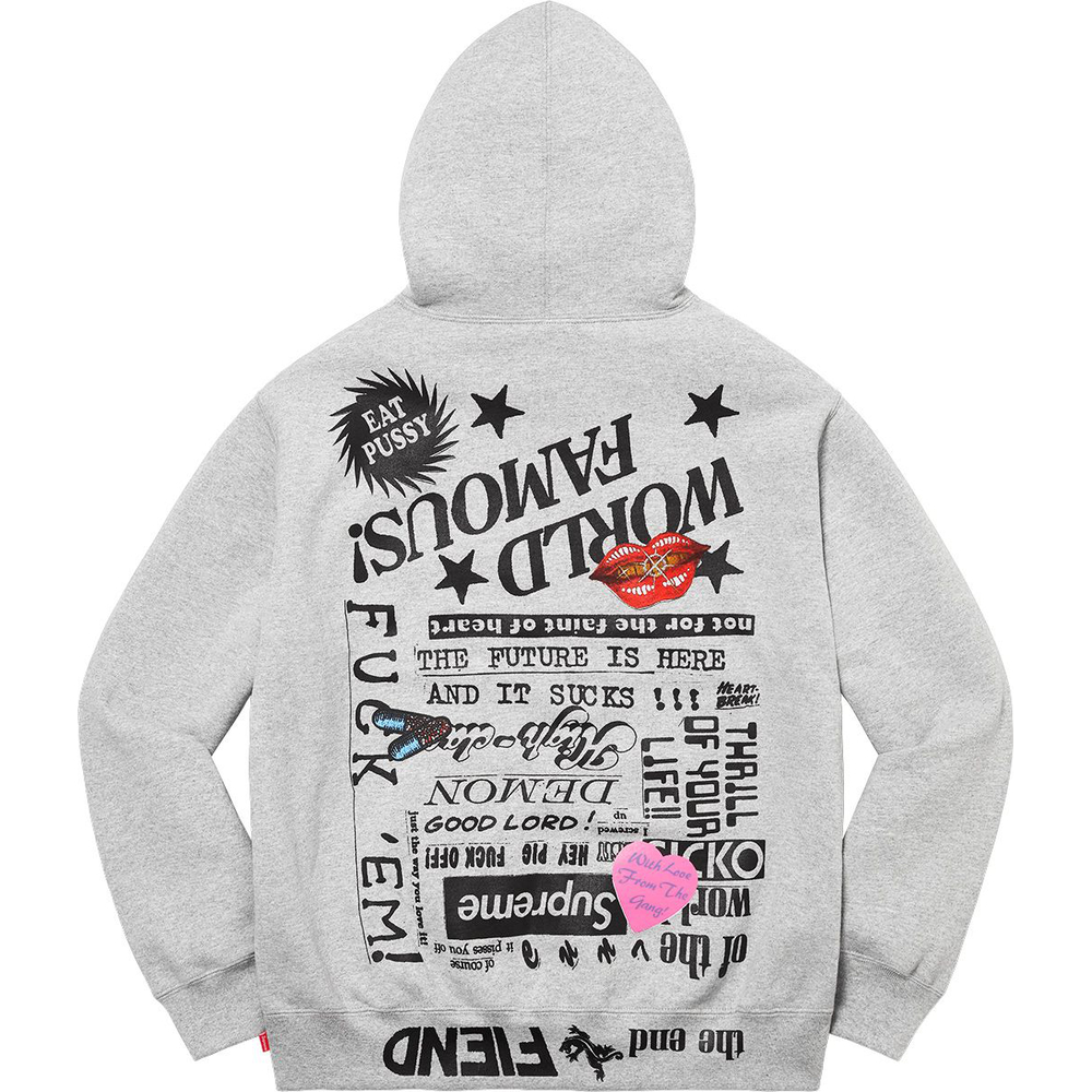 Supreme Fiend Hooded Sweatshirt (SS23) - [hidden] - $168