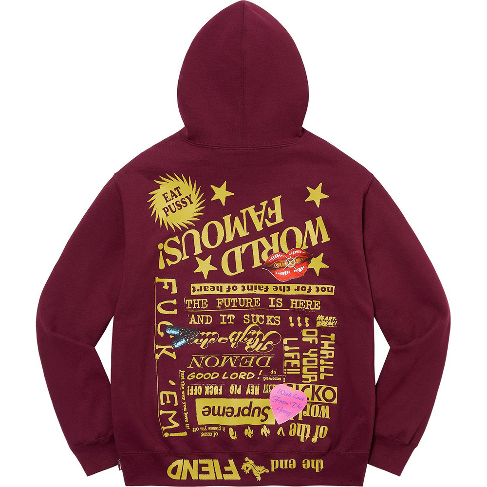 Supreme Fiend Hooded Sweatshirt (SS23) - [hidden] - $168