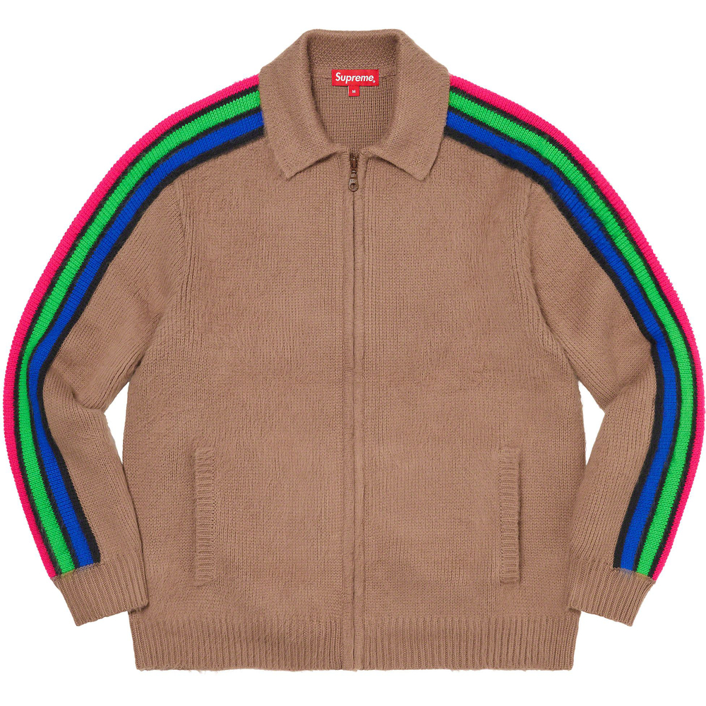 Supreme Sleeve Stripe Zip Up Sweater (SS23) - $188