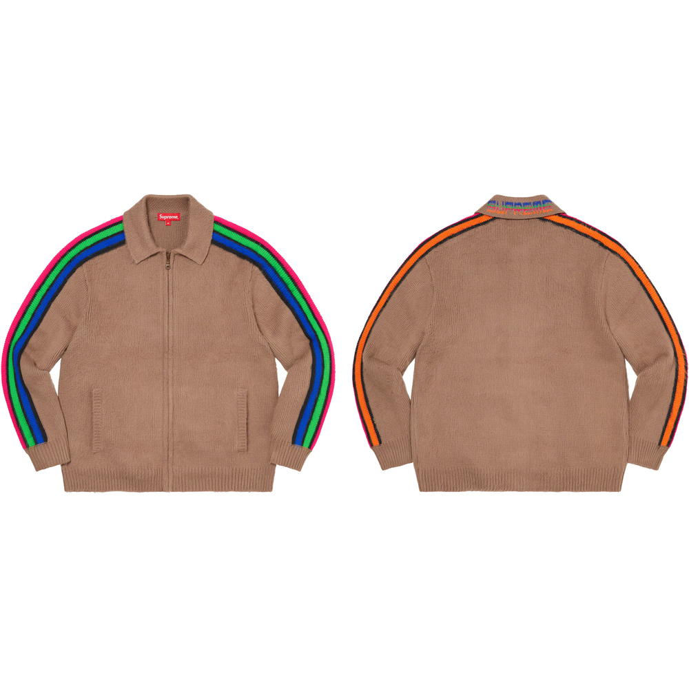 Supreme Sleeve Stripe Zip Up Sweater (SS23) - [hidden] - $188
