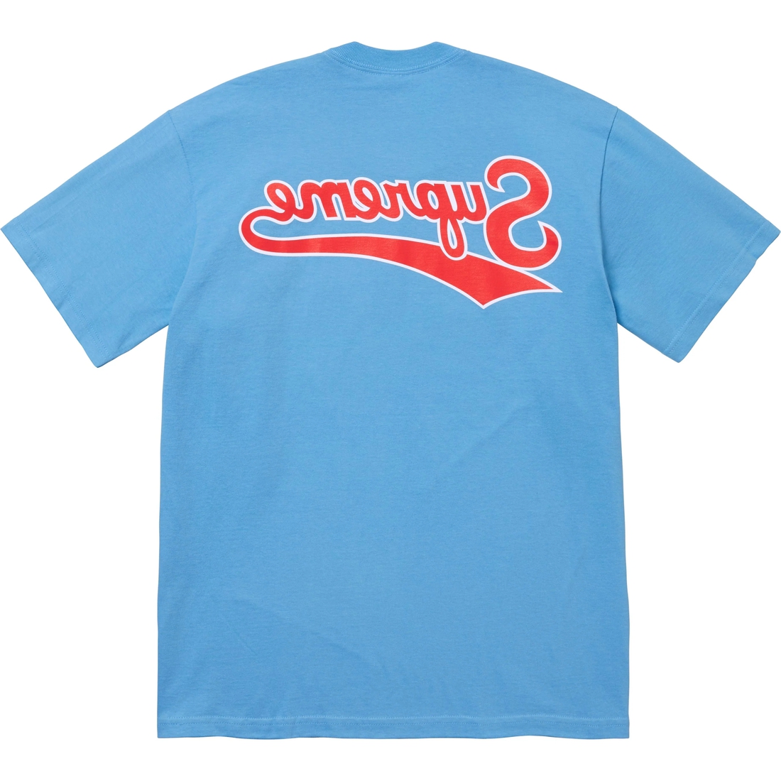 Supreme Backwards Tee (SS24) - Bright Blue - $40