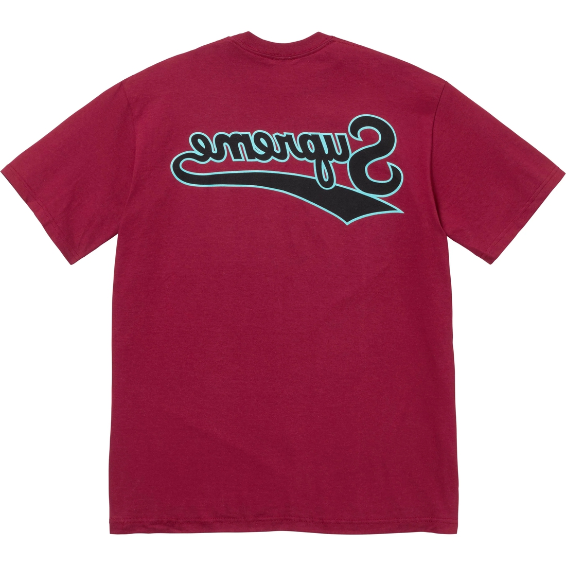Supreme Backwards Tee (SS24) - Cardinal - $40