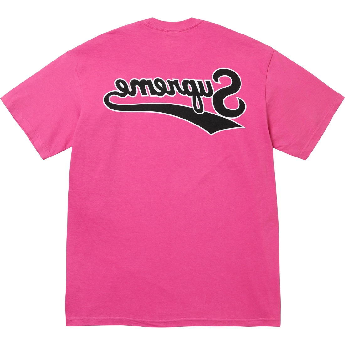 Supreme Backwards Tee (SS24) - Fuchsia - $40