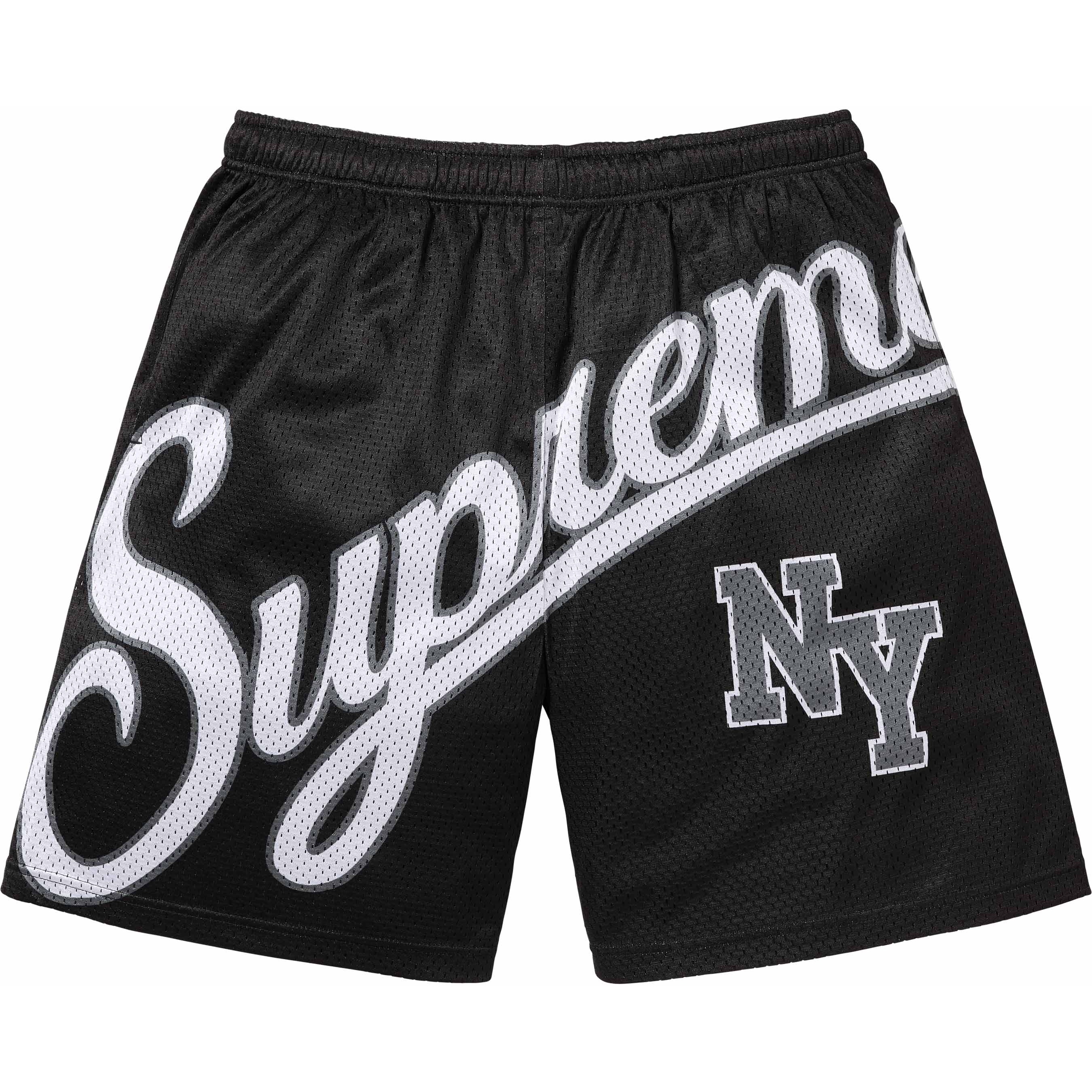 Supreme Big Script Mesh Short (SS24) - Black - $110