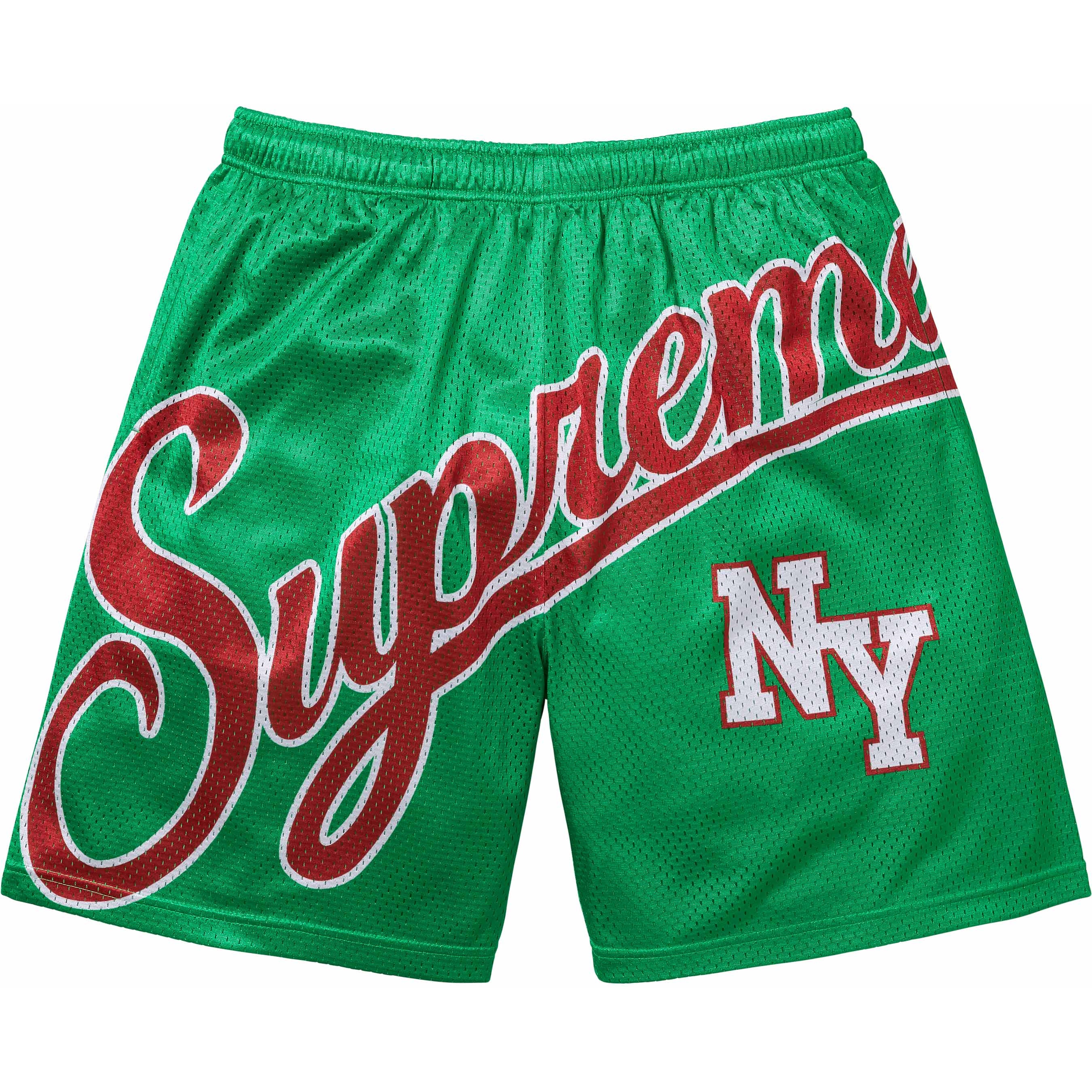 Supreme Big Script Mesh Short (SS24) - Green - $110