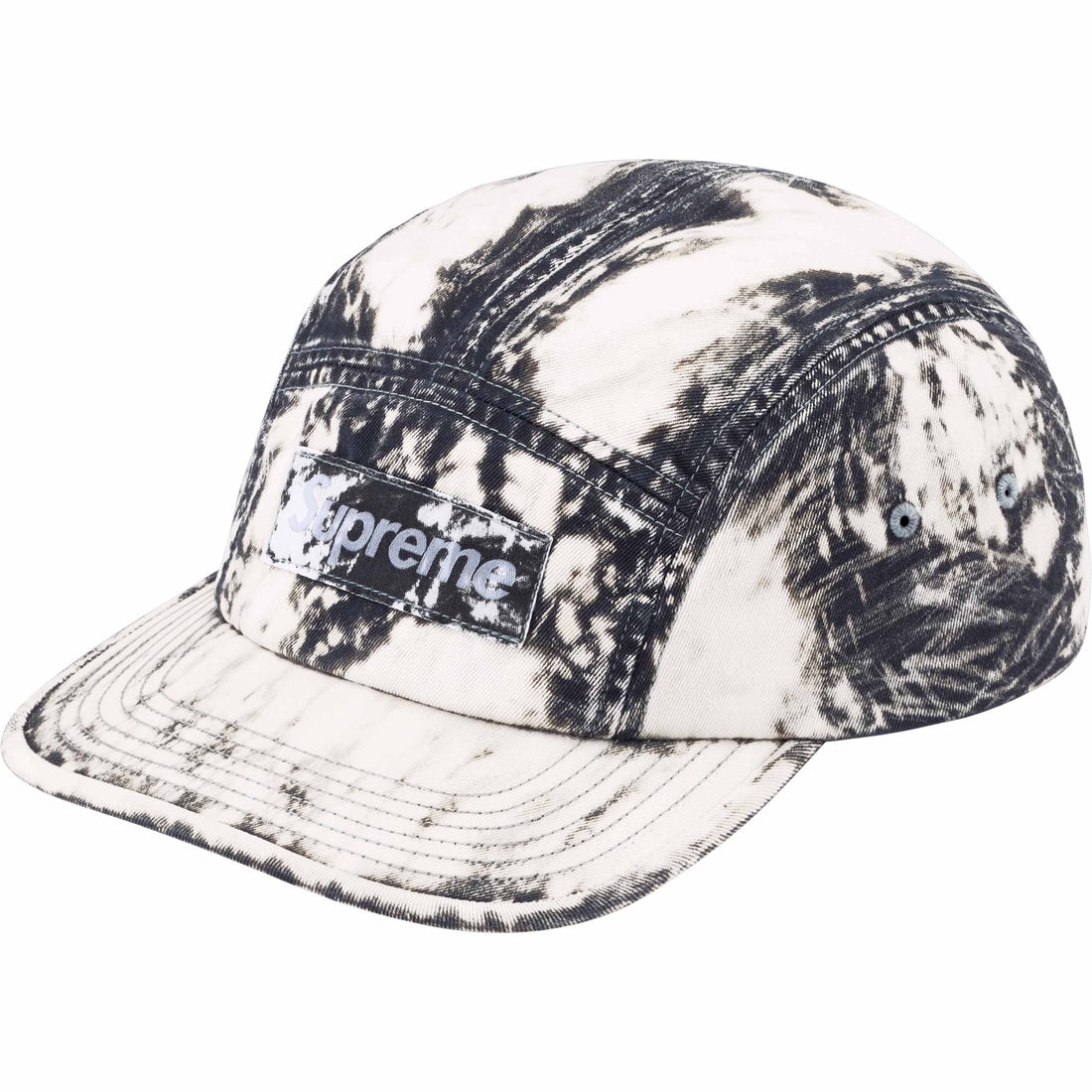 Supreme Bleached Chino Camp Cap (SS24) - Black - $54