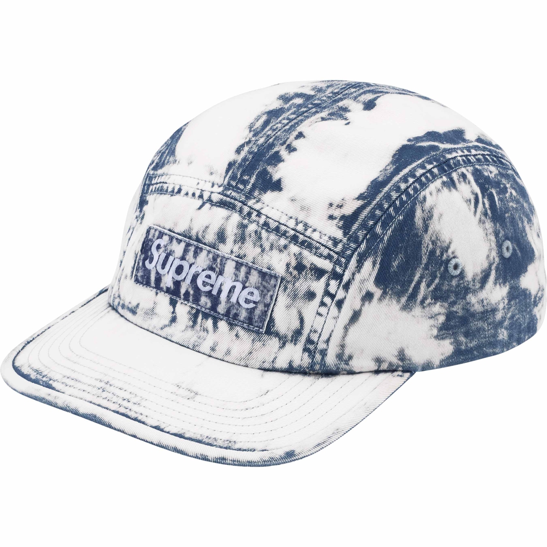 Supreme Bleached Chino Camp Cap (SS24) - Navy - $54