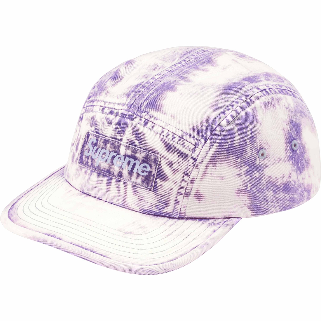 Supreme Bleached Chino Camp Cap (SS24) - Purple - $54