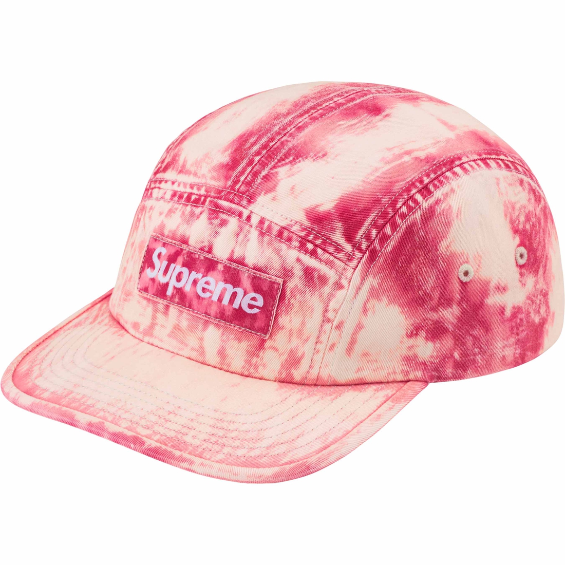 Supreme Bleached Chino Camp Cap (SS24) - Red - $54