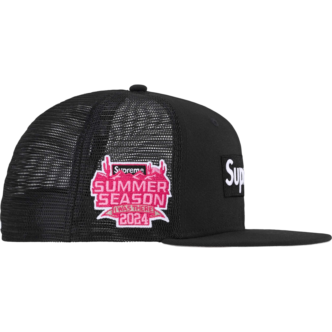 Supreme Box Logo Mesh Back New Era (SS24) - Black - $54