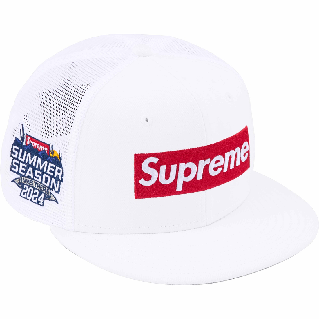 Supreme Box Logo Mesh Back New Era (SS24) - White - $54