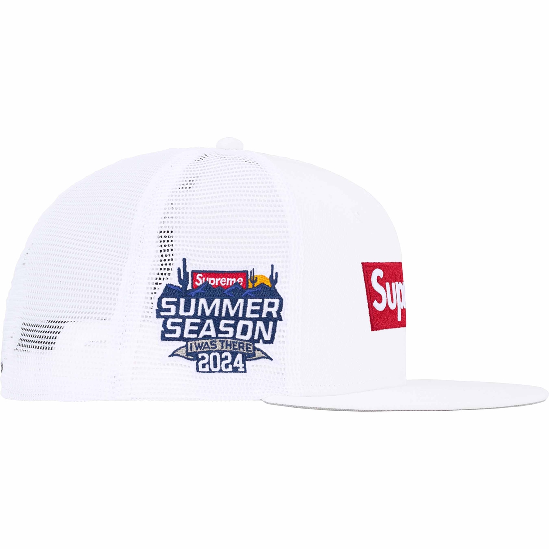 Supreme Box Logo Mesh Back New Era (SS24) - White - $54