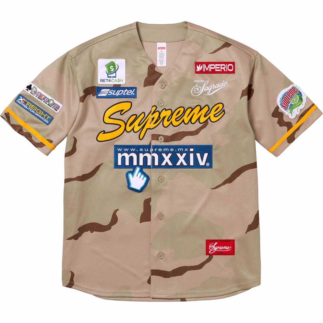 Supreme Chosen One Baseball Jersey (SS24) - Desert Camo - $138