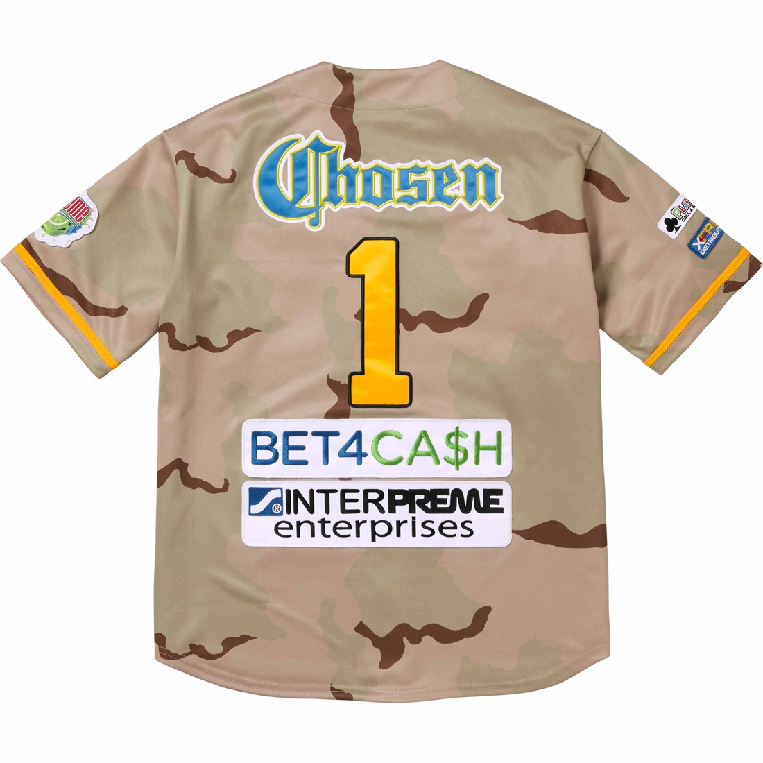 Supreme Chosen One Baseball Jersey (SS24) - Desert Camo - $138