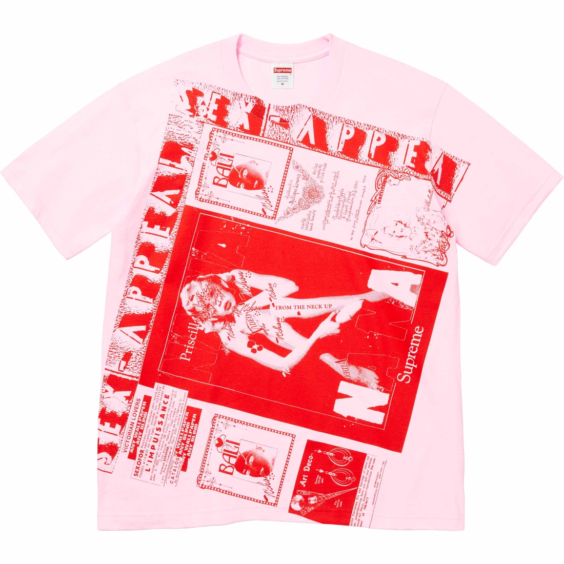 Supreme Collage Tee (SS24) - Light Pink - $40