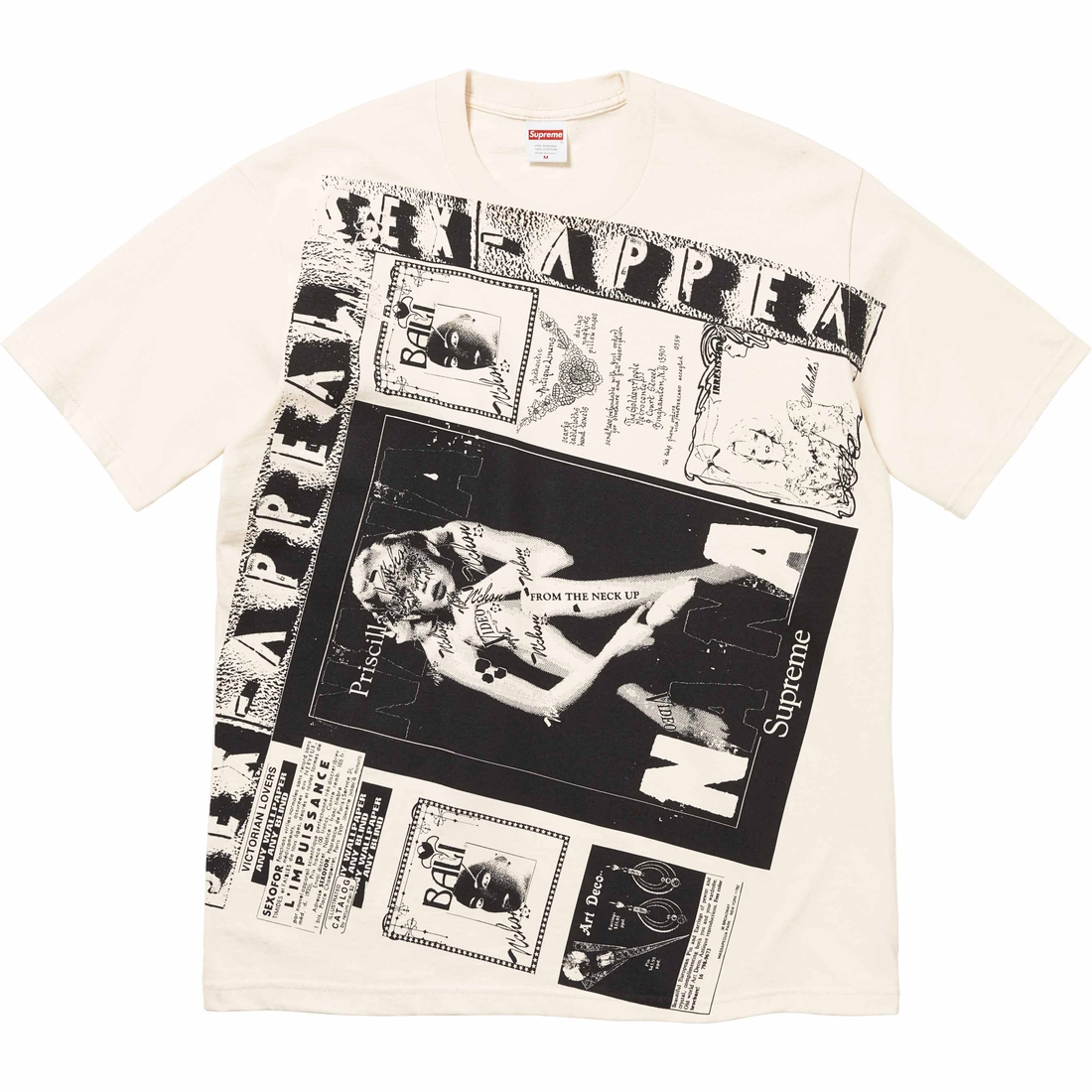 Supreme Collage Tee (SS24) - Natural - $40