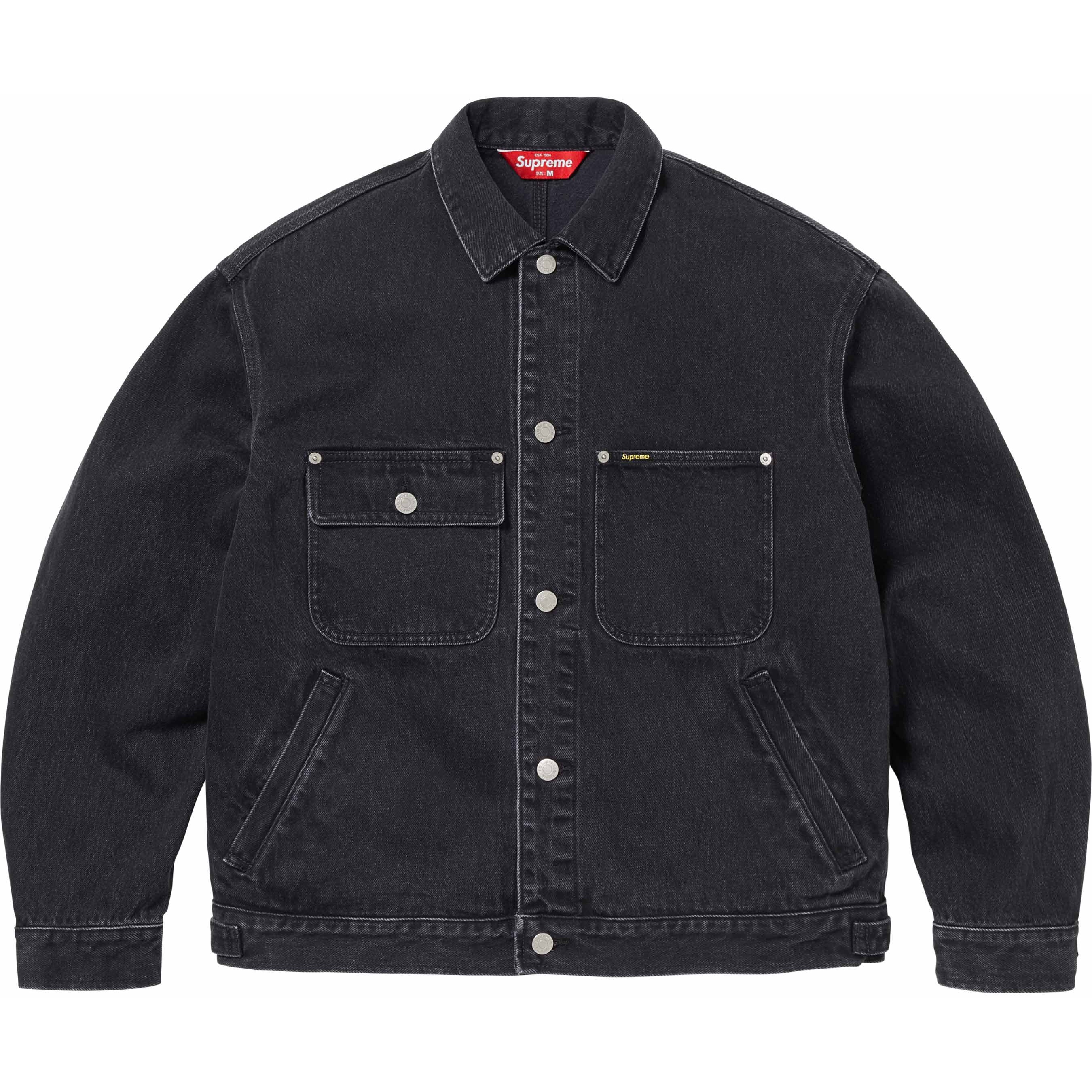 Supreme Denim Chore Trucker Jacket (SS24) - Black - $228