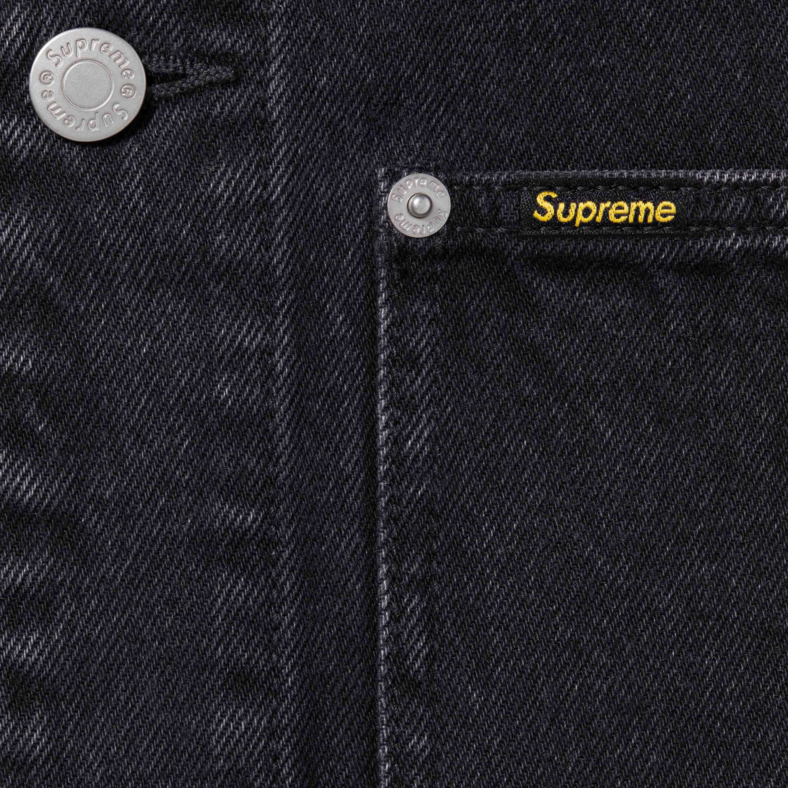 Supreme Denim Chore Trucker Jacket (SS24) - Black - $228