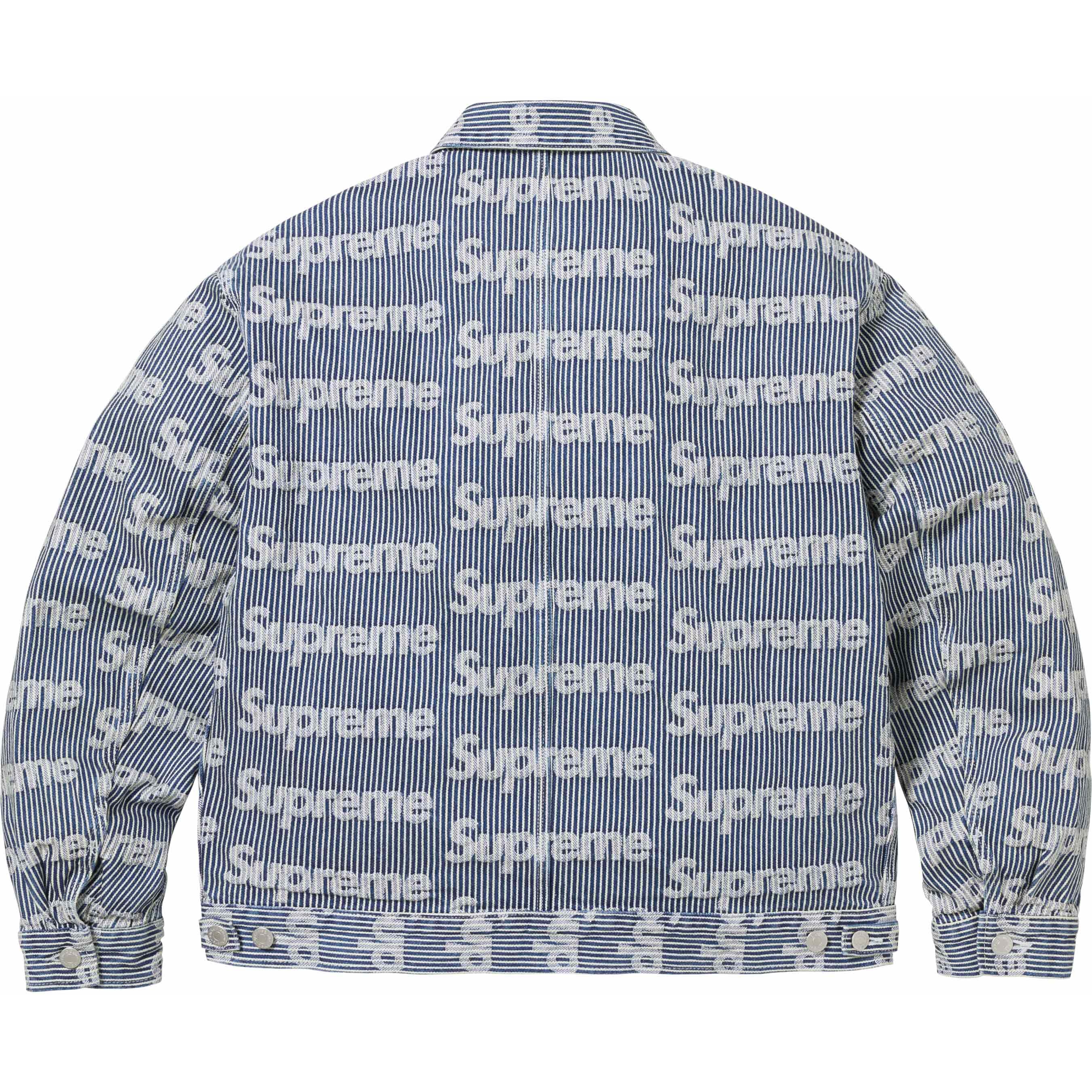 Supreme Denim Chore Trucker Jacket (SS24) - Stripe - $228